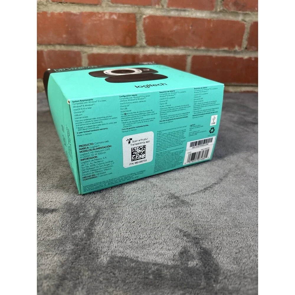 Logitech C615 Portable HD Webcam 1080p 30fps Autofocus New Open Box